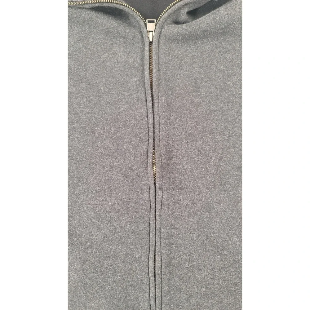 Banana Republic Mens XL Gray Full Zip Fleece Vest Mock Neck